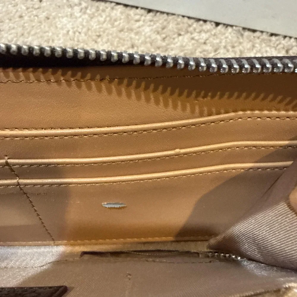 Okachi Leather Zip Around Wallet Dark Brown Continental Japan‎ Card Slots